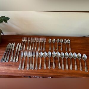 Vintage Set of 38 Roger’s Korea Floral Utensil Set
